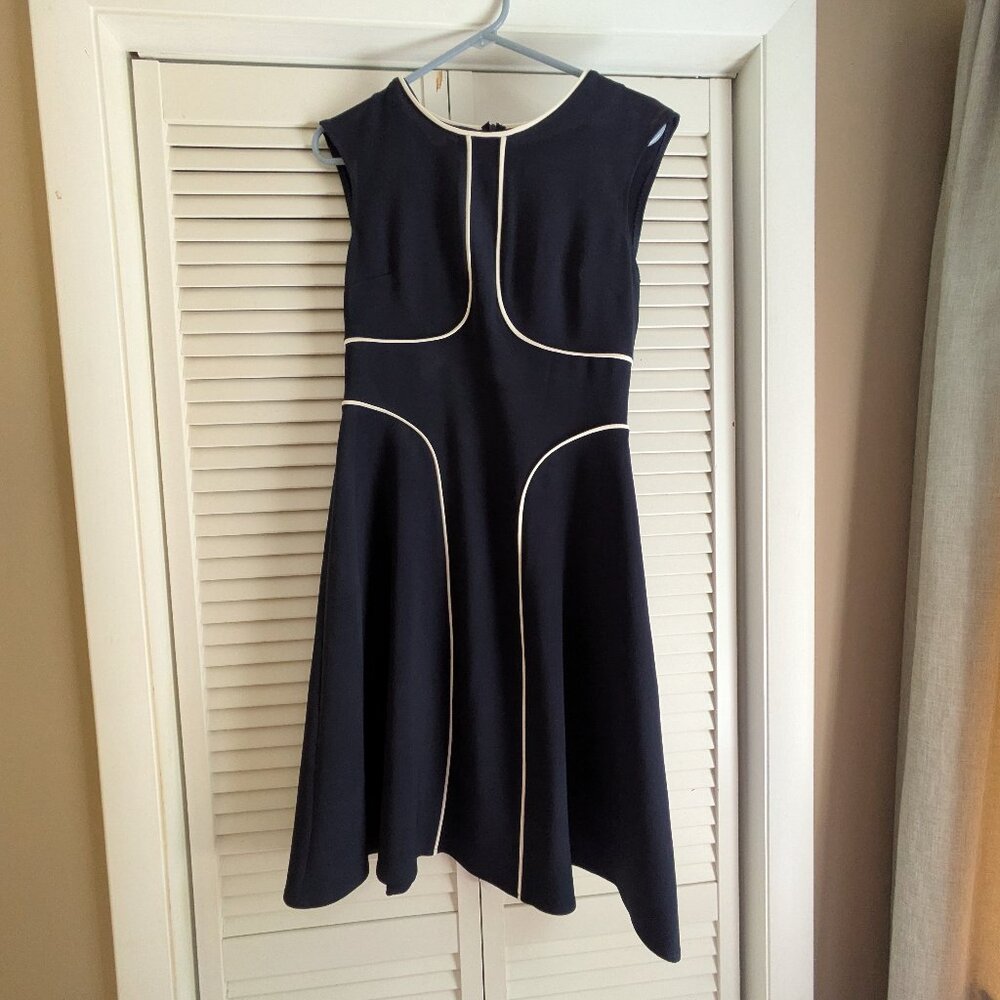 Navy Blue Fit and Flare Dress